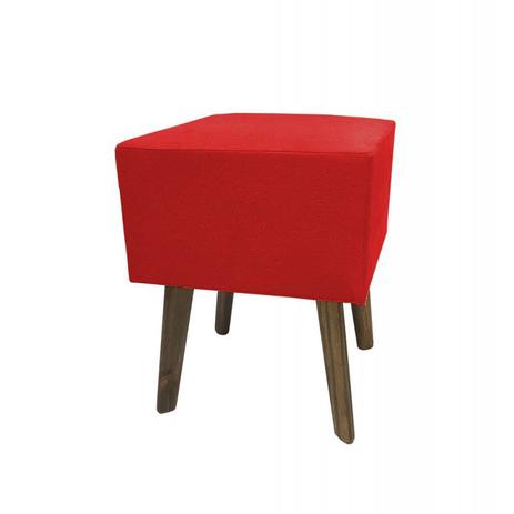 Puff Banqueta Quadrado Pés Palito Suede Vermelho - Flex mesas e cadeiras Menor preço em Puff Banqueta Quadrado Pés Palito Suede Vermelho - Flex mesas e cadeiras