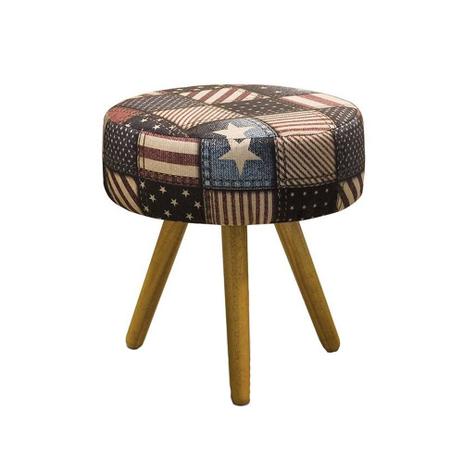 Puff Banqueta Redonda Florenza Suede Estampado U.S.A - S.E. De Cristo - V7 decor é boa?