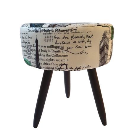 Puff Banqueta Redondo Para Sala Quarto Penteadeira Paris Verde Azul Pés Escuro - Netcor é boa?