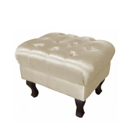 Puff Banqueta Retrô Luis XV Acetinado Dourado - Nay Estofados Menor preço em Puff Banqueta Retrô Luis XV Acetinado Dourado - Nay Estofados