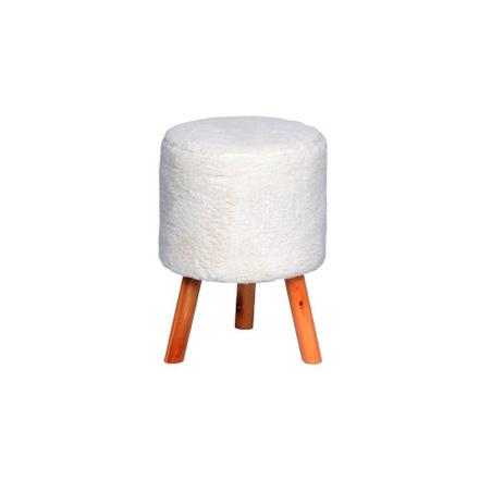 Puff Banqueta Round Pelúcia 3 Pés Ovelha - Stay puff Menor preço em Puff Banqueta Round Pelúcia 3 Pés Ovelha - Stay puff