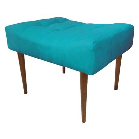 Puff Base Retangular Requinte Pés Palito Suede Azul - Agm moveis é boa?