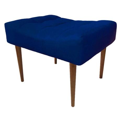 Puff Base Retangular Requinte Pés Palito Suede Azul Marinho - Agm moveis é boa?