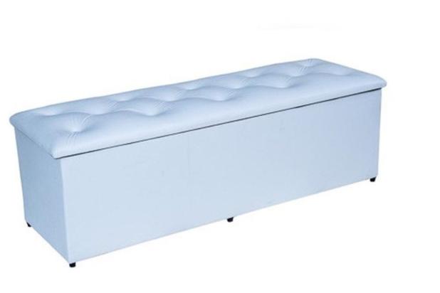Puff Bau Calçadeira Branca Recamier Queen Para Cama Box - Brasil Colchões Menor preço em Puff Bau Calçadeira Branca Recamier Queen Para Cama Box - Brasil Colchões