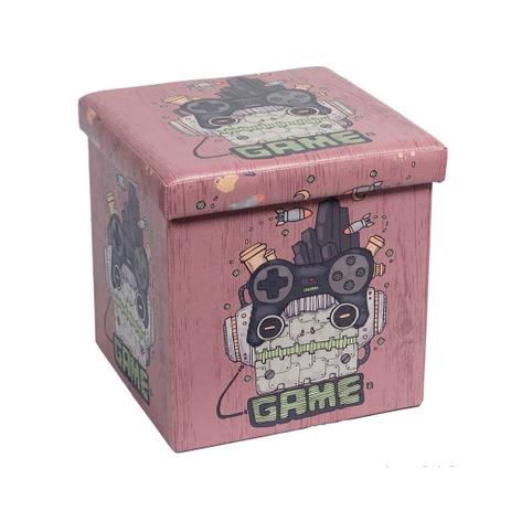Menor preço em Puff baú de plástico 37,5cm marrom Game Coisas e Coisinhas