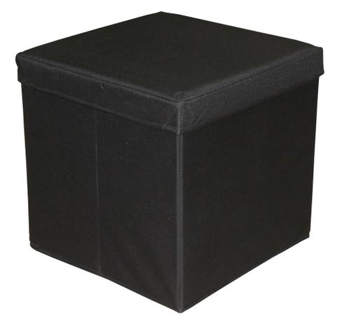Puff Baú Desmontável com Tampa Preto - A casa móveis Menor preço em Puff Baú Desmontável com Tampa Preto - A casa móveis