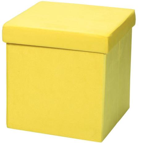 Puff Baú Desmontável Para Sala Quarto Suede Amarelo 38x38 - LymDecor é boa?