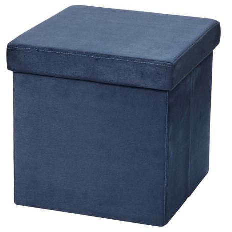 Puff Baú Desmontável Para Sala Quarto Suede Azul 38x38 - Lyam Decor é boa?