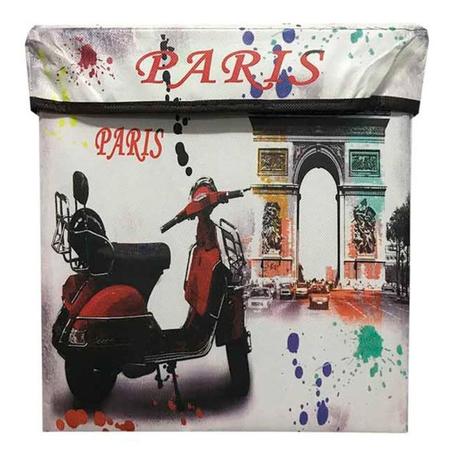 Puff Baú Dobrável Caixa Tnt Organizador Quarto Banquinho Paris - Stay Puff Menor preço em Puff Baú Dobrável Caixa Tnt Organizador Quarto Banquinho Paris - Stay Puff