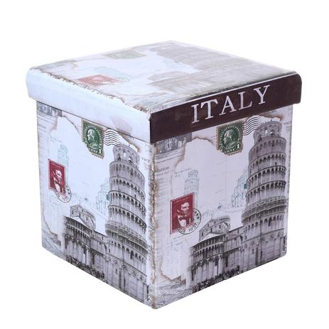 Puff Baú Estampado com Tampa Itália - Bene Casa é boa?