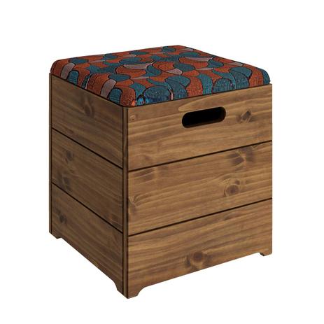 Puff Baú Moçambique Verde Jade Rustic Line Cera 8070 Móveis MPO Menor preço em Puff Baú Moçambique Verde Jade Rustic Line Cera 8070 Móveis MPO