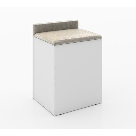 Puff Baú PU2052 Branco Perola Tecno Mobili Menor preço em Puff Baú PU2052 Branco Perola Tecno Mobili