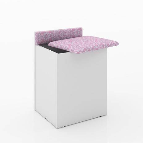 Puff Baú Pu2052 Branco Tec 408 - Tecno mobili Menor preço em Puff Baú Pu2052 Branco Tec 408 - Tecno mobili