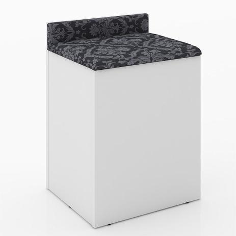 Puff Baú PU2052 com Encosto Branco/Preto - Tecno Mobili é boa?