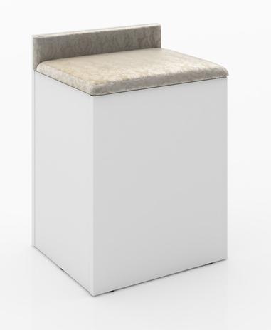 Puff Baú, Pu2052 - com Encosto, Branco Tec 381 - Tecno Mobili Menor preço em Puff Baú, Pu2052 - com Encosto, Branco Tec 381 - Tecno Mobili