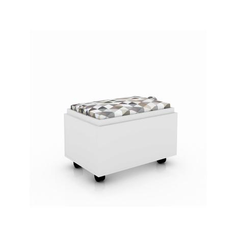 Puff Baú PU2053 Mesa de Centro Branco- Tecno Mobili Menor preço em Puff Baú PU2053 Mesa de Centro Branco- Tecno Mobili