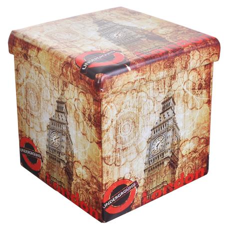 Puff Baú Quadrado com Tampa Estampa Big Ben - Bene casa é ruim? Puff Baú Quadrado com Tampa Estampa Big Ben - Bene casa é boa?