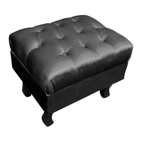 Puff Baú Retrô Luis XV Acetinado Preto - DRossi é boa?