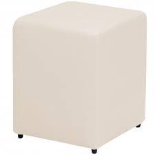 Puff bege quadrado em corino 35x35x40 - B.c Menor preço em Puff bege quadrado em corino 35x35x40 - B.c