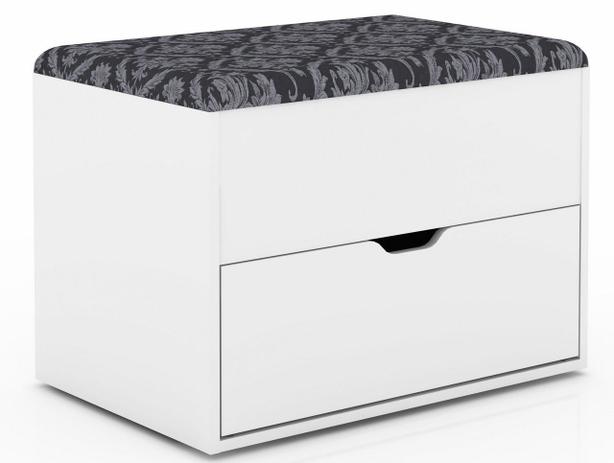 Puff Branco Tecido - Tecno Mobili - Tecnomobili Menor preço em Puff Branco Tecido - Tecno Mobili - Tecnomobili