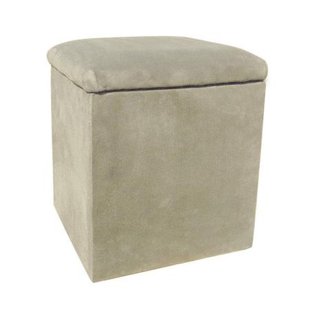 Puff Decorativo Baú Dani Quadrado Suede Bege - DRossi Menor preço em Puff Decorativo Baú Dani Quadrado Suede Bege - DRossi