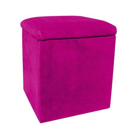 Puff Decorativo Baú Dani Quadrado Suede Pìnk - DRossi é boa?