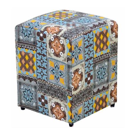 Puff Decorativo Quadrado Suede Azulejo - Nay Estofados Menor preço em Puff Decorativo Quadrado Suede Azulejo - Nay Estofados