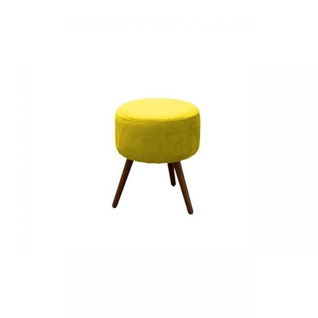 Puff Decorativo redondo suede amarelo - Jbf poltronas é boa?