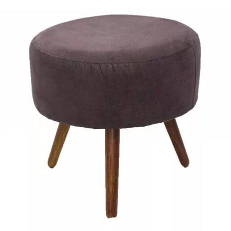 Puff Decorativo redondo suede marrom - Jbf poltronas Menor preço em Puff Decorativo redondo suede marrom - Jbf poltronas