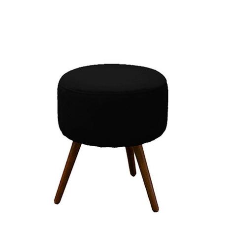 Puff Decorativo redondo suede preto - Jbf poltronas Menor preço em Puff Decorativo redondo suede preto - Jbf poltronas