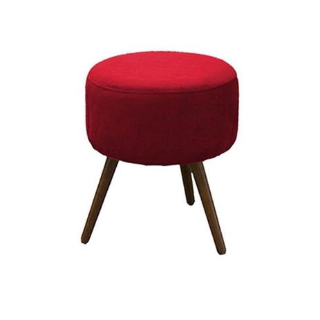 Puff Decorativo redondo suede vermelho - Jbf poltronas Menor preço em Puff Decorativo redondo suede vermelho - Jbf poltronas