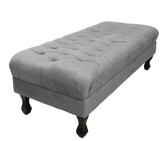 Puff Decorativo Retrô Luis Xv Captonê 1 Metro Suede Cinza- DL Decor é ruim? Puff Decorativo Retrô Luis Xv Captonê 1 Metro Suede Cinza- DL Decor é boa?