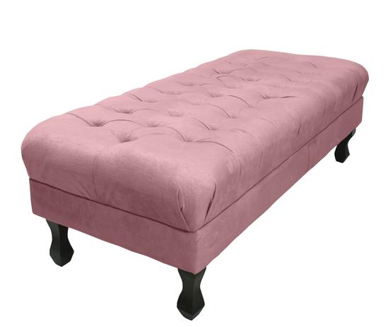 Puff Decorativo Retrô Luis Xv Captonê 1 Metro Suede Rosê - DL Decor é boa?
