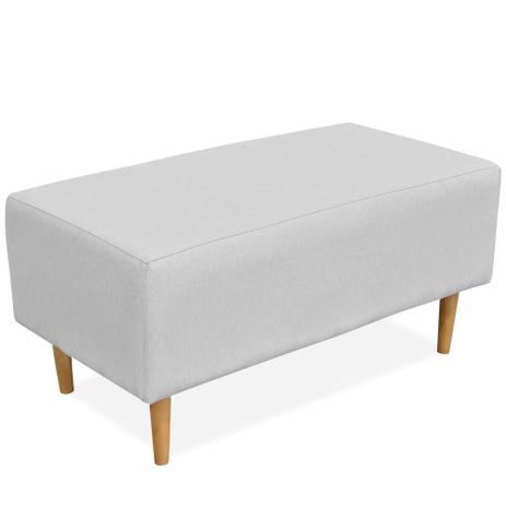 Puff Decorativo Sala de Estar Cléo Pés Palito 90 cm Linho Bege - Lyam Decor é boa?