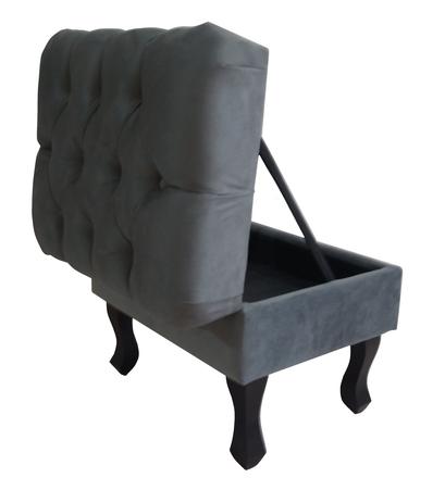 Puff Luis XV Retro Baú Capitone Sala Estar Salão Beleza - Suede Cinza Escuro - Tendencia Decorações Menor preço em Puff Luis XV Retro Baú Capitone Sala Estar Salão Beleza - Suede Cinza Escuro - Tendencia Decorações