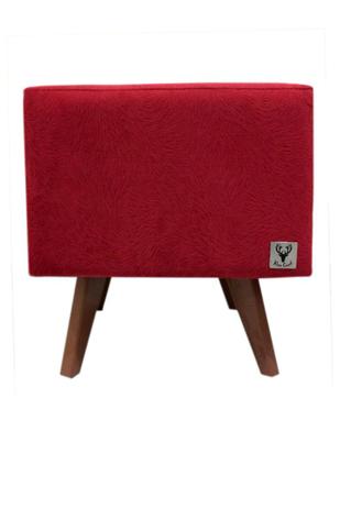 Puff Pé Palito Quadrado Alce Couch Suede Animale Vermelho 40cm Menor preço em Puff Pé Palito Quadrado Alce Couch Suede Animale Vermelho 40cm