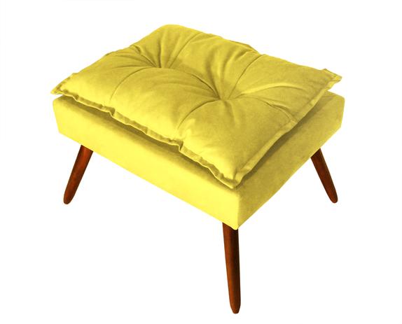Puff Puf Banco Gran Opala Suede Amarelo - Ds decor Menor preço em Puff Puf Banco Gran Opala Suede Amarelo - Ds decor