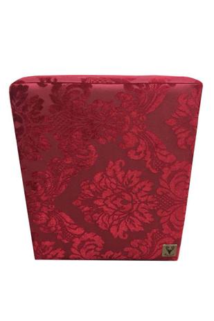 Puff Quadrado Alce Couch Jacquard Classic Vermelho 45cm Menor preço em Puff Quadrado Alce Couch Jacquard Classic Vermelho 45cm