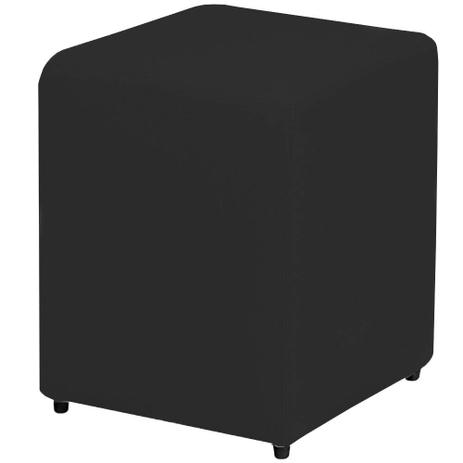 Puff Quadrado Box Couro Ecológico Preto - Lymdecor Menor preço em Puff Quadrado Box Couro Ecológico Preto - Lymdecor