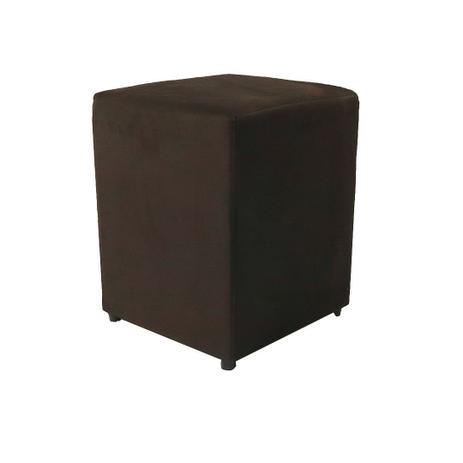 Puff Quadrado Box Decorativo Suede - Marrom - E-Shop Casa Menor preço em Puff Quadrado Box Decorativo Suede - Marrom - E-Shop Casa