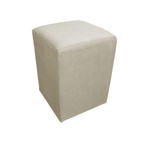 Puff Quadrado Box Suede Bege - Rafa Decor Menor preço em Puff Quadrado Box Suede Bege - Rafa Decor