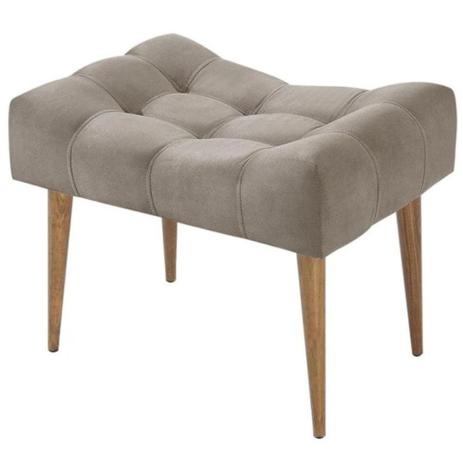 Puff Requinte Capitone Banqueta Suede Marrom Claro Pés Palito- Lyam Decor Menor preço em Puff Requinte Capitone Banqueta Suede Marrom Claro Pés Palito- Lyam Decor