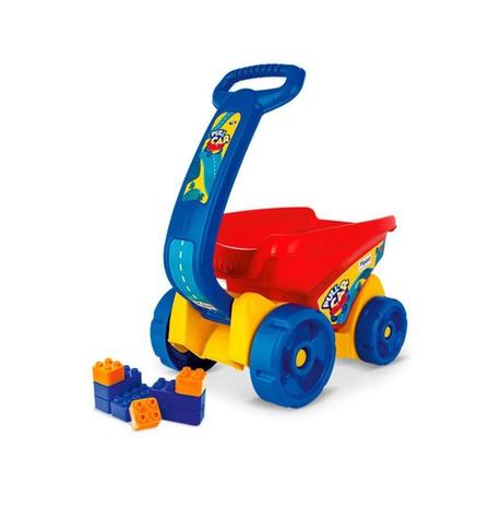 Pull Car Carrinho de Mão com Blocos para Montar 2091 - Xplast Menor preço em Pull Car Carrinho de Mão com Blocos para Montar 2091 - Xplast