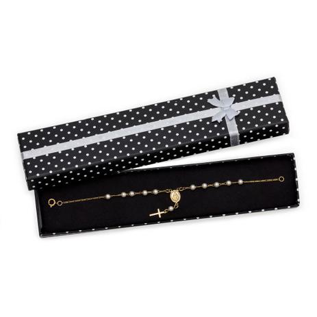 Pulseira Banhada Ouro 18k Terço Pérola Feminino - Ibiza Menor preço em Pulseira Banhada Ouro 18k Terço Pérola Feminino - Ibiza