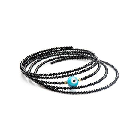 Pulseira Bracelete Espiral Olho Grego e Espinélios pu03995 - Joiasgold Menor preço em Pulseira Bracelete Espiral Olho Grego e Espinélios pu03995 - Joiasgold