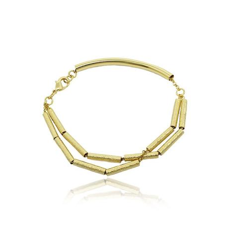 Pulseira Canutilhos Folheado a Ouro 18k - Lunozê Menor preço em Pulseira Canutilhos Folheado a Ouro 18k - Lunozê
