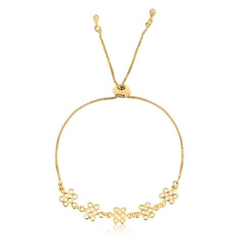 Pulseira com design vazado folheado em ouro 18k - 1612000000045 - Francisca joias contemporâneas é boa?
