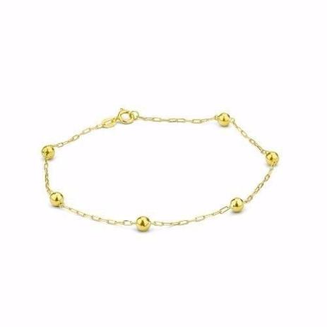 Pulseira De Bola 5mm Em Ouro 18k-750 Imperdível - Total pratas Menor preço em Pulseira De Bola 5mm Em Ouro 18k-750 Imperdível - Total pratas