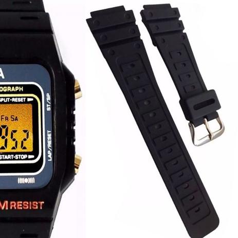 Pulseira de Borracha para Relógio Aqua Aq37 Preta - Oficina Dos Relógios Menor preço em Pulseira de Borracha para Relógio Aqua Aq37 Preta - Oficina Dos Relógios