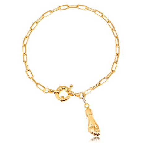 Pulseira de corrente cartier com figa folheado em ouro 18k - 2180000001810 - Francisca joias contemporâneas Menor preço em Pulseira de corrente cartier com figa folheado em ouro 18k - 2180000001810 - Francisca joias contemporâneas